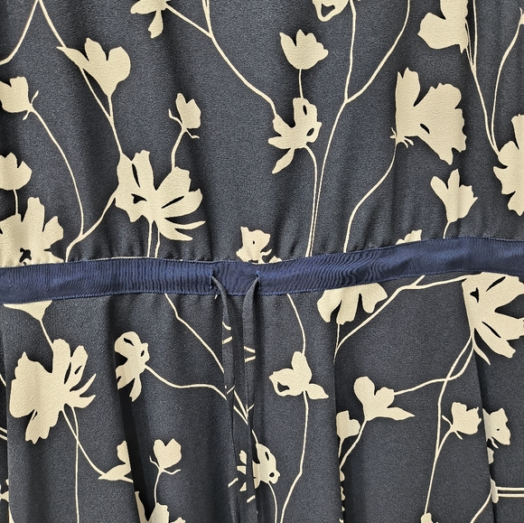 Brooks Brother Woman's Sleeveless Floral Print Blue White Dress Plus Size 16 - Picture 5 of 11